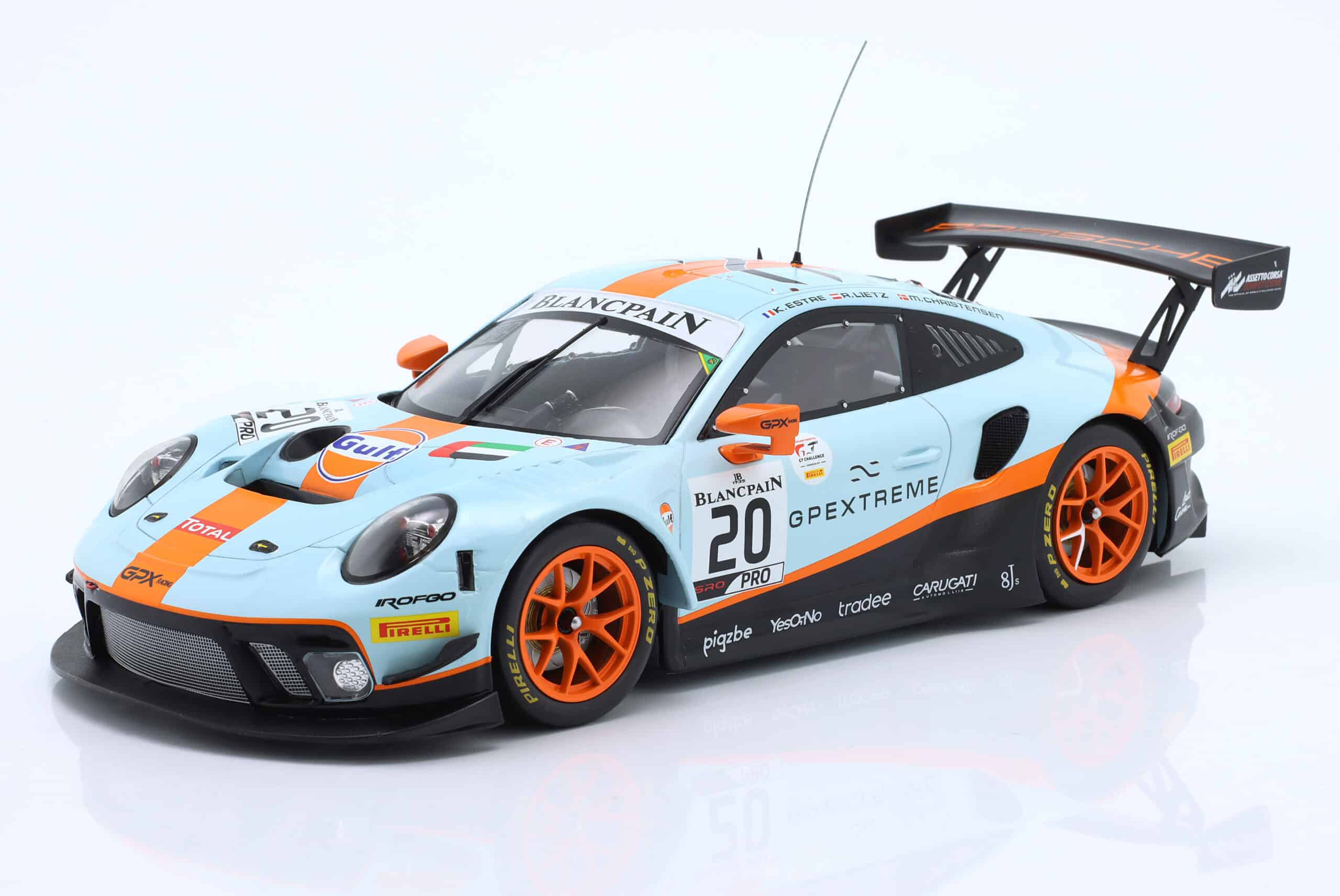 Ixo Porsche 911-991 GT3 R #20 Gulf Winner 24h Spa 2019