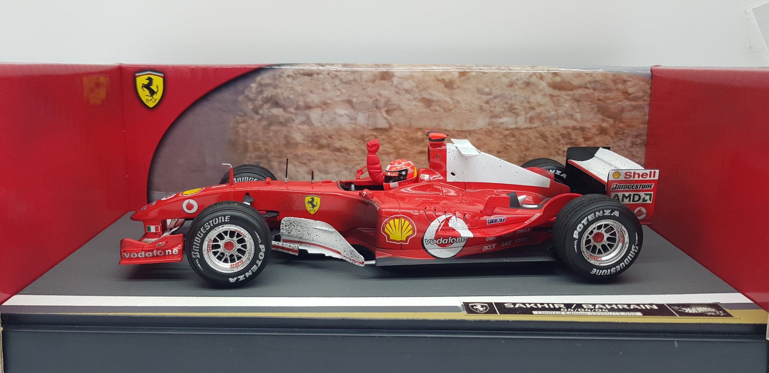 HotWheels Ferrari F2004 #1 Michael Schumacher 7th World Championship Sakhir