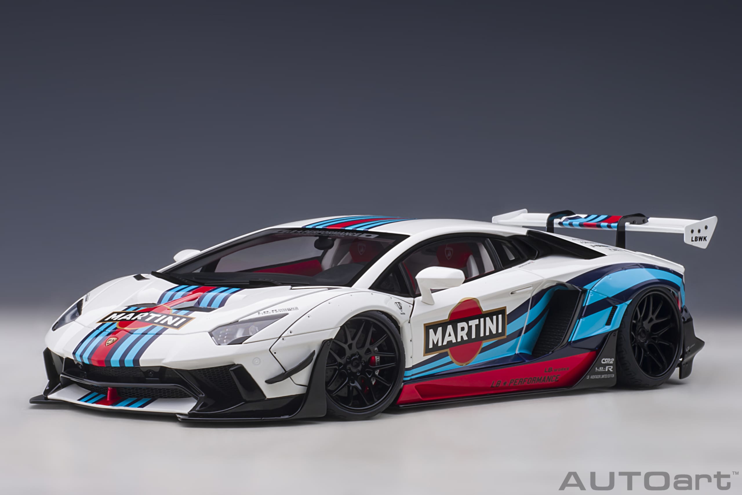 Autoart Liberty Walk LB-Works Lamborghini Aventador Limited Edition  Martini Livery